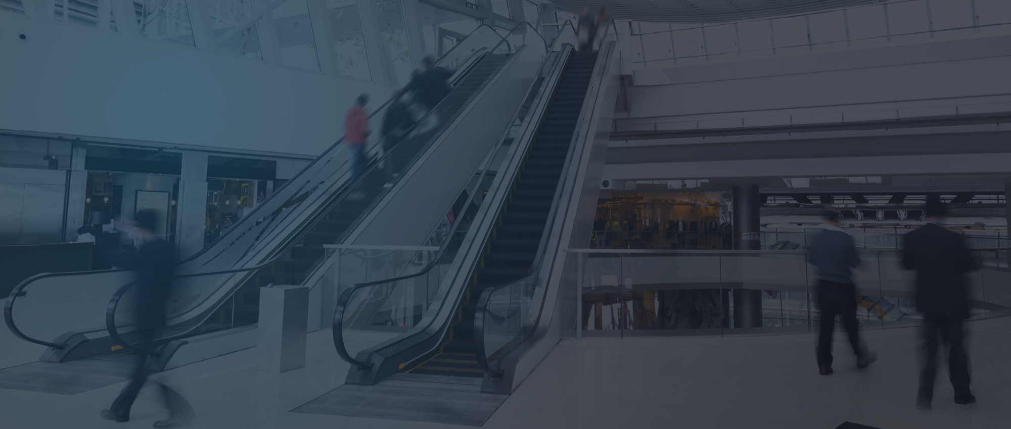 Diapositive d'entête de page - Illustrant la technologie de comptage pour centre commerciaux. Page Header Slide - Illustrating Shopping Center Counting Technology